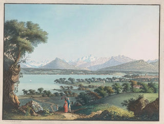 Carl Ludwig Hackert - Vu du MontBlanc et une partie de Genve.webp