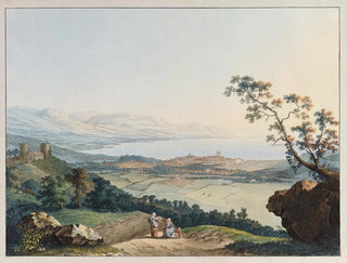 Vue de Genève prise depuis Saconex en Savoie - Carl Ludwig Hackert — visning af kunstværket