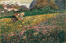 den unge pige i det blomstrende enge - Carl Moll — visning af kunstværket