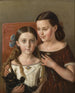 Sigrid og Anna Mazer, kunstnerens niecer - Carl Peter Mazer — visning af kunstværket
