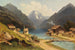 Le Sixenhof ved Achensee-søen i Tyrol - Carl Prestele — visning af kunstværket