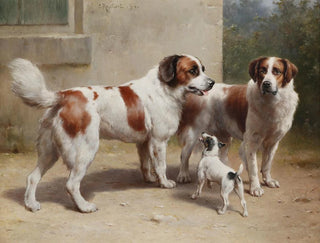 Tre hunde - Carl Reichert — visning af kunstværket