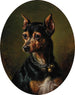 Pinscher med klokkehalsbånd - Carl Reichert — visning af kunstværket