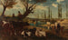 Troupeau de vaches à l'eau - Carl Rudolf Huber — visning af kunstværket