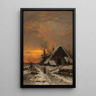 Carl Schultze - Evening winter landscape.webp