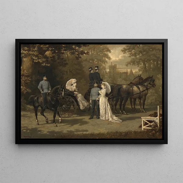 Carl Schweninger - Das Kaiser und Kronprinzenpaar in Laxenburg.webp