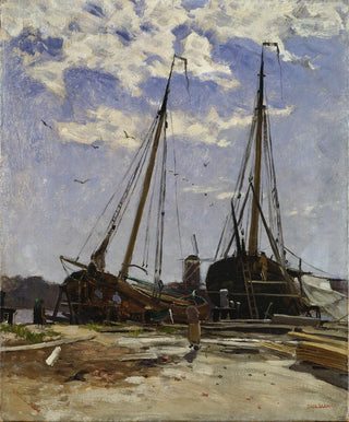 Carl Sknberg - Study for Dordrecht Harbour 1880 Gteborgs konstmuseum.webp