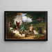 Venskab fra barndommen - Carl Spitzweg — indrammet kunstværk på væggen