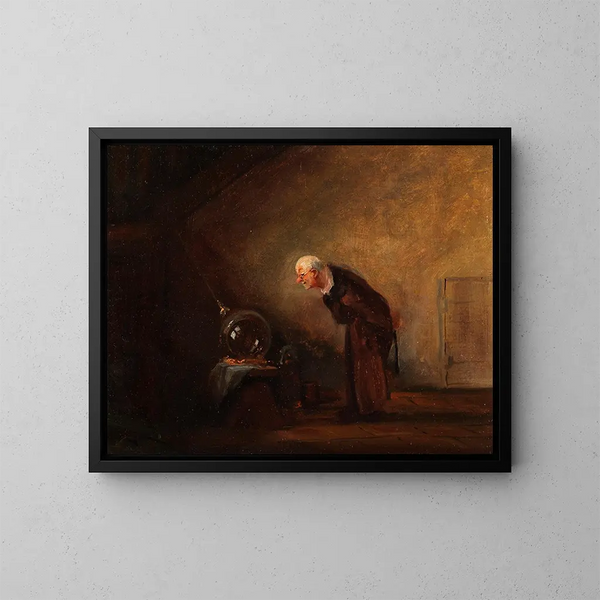 L'alchimiste chimiste - Carl Spitzweg — indrammet kunstværk på væggen