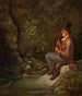 Den fisker ved skovbækken - Carl Spitzweg — visning af kunstværket