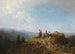 Unge piger i traditionelt kostume ved alpage - Carl Spitzweg — visning af kunstværket