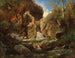 Bassins rocheux med brusende vand - Carl Spitzweg — visning af kunstværket