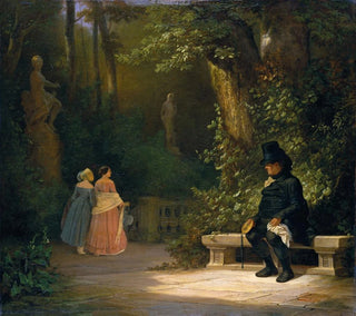Le Veuf - Carl Spitzweg — visning af kunstværket