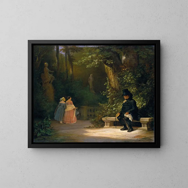 Le Veuf - Carl Spitzweg — indrammet kunstværk på væggen