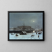 Vue du Palais Royal de Stockholm en hiver - Carl Stefan Bennet — indrammet kunstværk på væggen