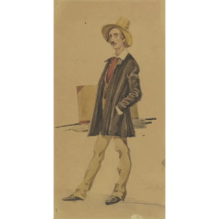 Carl Steffeck - Stehender Maler mit Malgert.webp