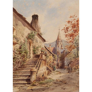Carl Wenzel Zajicek - Sommertag in Schwallenbach in der Wachau.webp