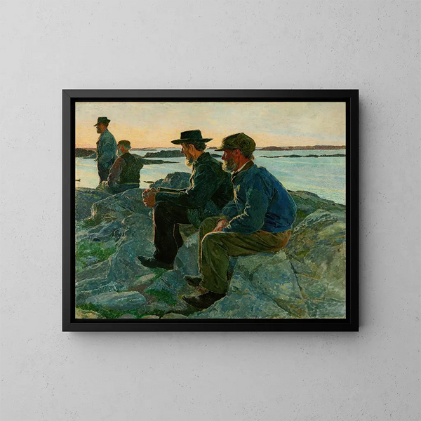 Sur les rochers Fiskebäckskil - Carl Wilhelmson — indrammet kunstværk på væggen