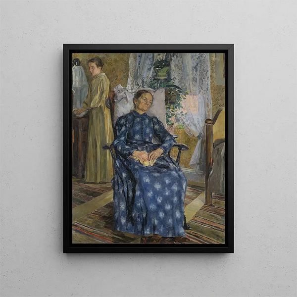 Træt - Carl Wilhelmson — indrammet kunstværk på væggen