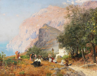 Procession à Capri - Carl Wuttke — visning af kunstværket