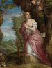 La Madeleine pénitente dans un paysage - Carlo Caliari — visning af kunstværket