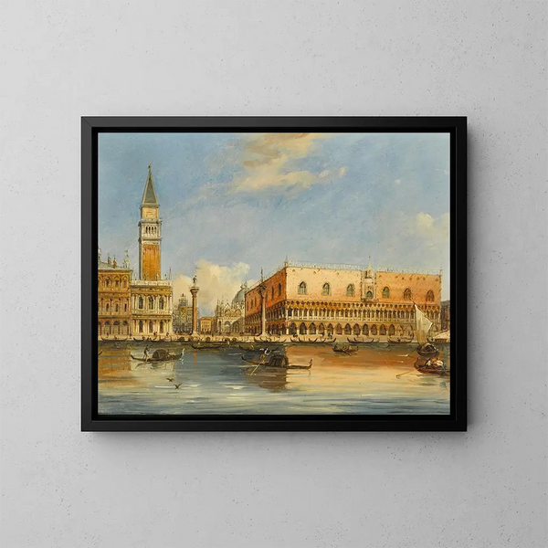 Vue venedig I - Carlo Grubacs — indrammet kunstværk på væggen
