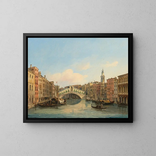 Le pont du Rialto - Carlo Grubacs — indrammet kunstværk på væggen