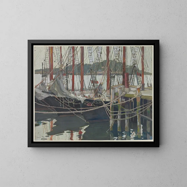 Jours oisifs à Gloucester, Massachusetts - Caroline E. Coit — indrammet kunstværk på væggen