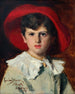 L'enfant med den røde hat Michel Feydeau søn af Georges - Carolus-Duran — visning af kunstværket