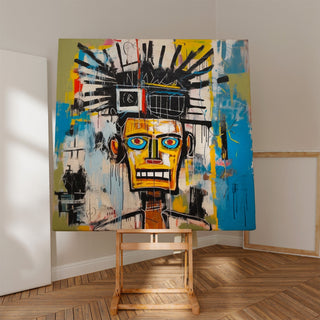 Street Art Maleri - Mekanisk Ansigt fra Gaden