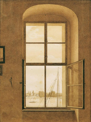 Caspar David Friedrich - Blick aus dem Atelier des Knstlers rechtes Fenster.webp