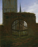 La porte du cimetière Le cimetière - Caspar David Friedrich — visning af kunstværket