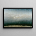 Den munk ved havet - Caspar David Friedrich — indrammet kunstværk på væggen