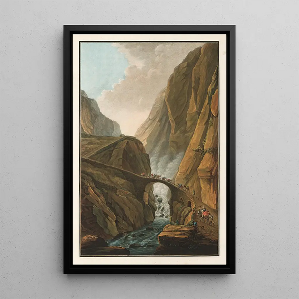 Reproduktion af maleriet Pont du Diable - Caspar Wolf