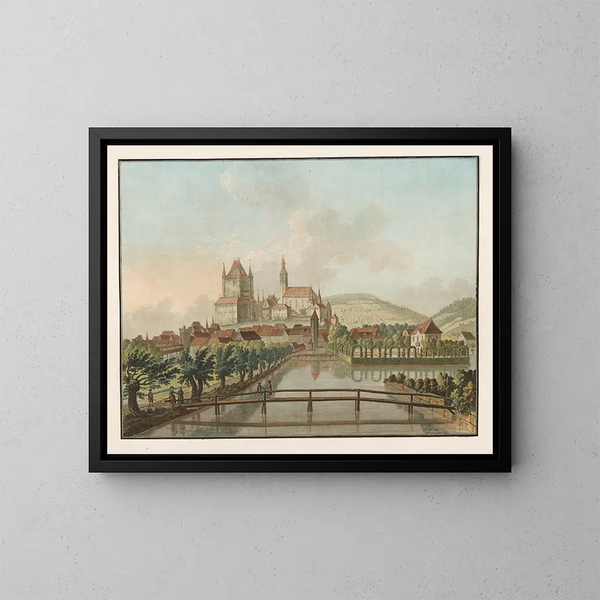 Vue de Thun depuis le Côte du Midi - Caspar Wolf — indrammet kunstværk på væggen
