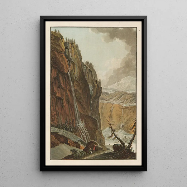 Vue du SchildWaldBach prise en hiver - Caspar Wolf — indrammet kunstværk på væggen