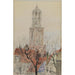 Reproduktion af maleriet af Utrecht Domkirke Tour Maleri Holland - Cass Gilbert