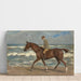 Reproduktion af maleriet Cavalier sur la plage à gauche - Max Liebermann