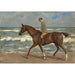Reproduktion af maleriet Cavalier sur la plage à gauche - Max Liebermann