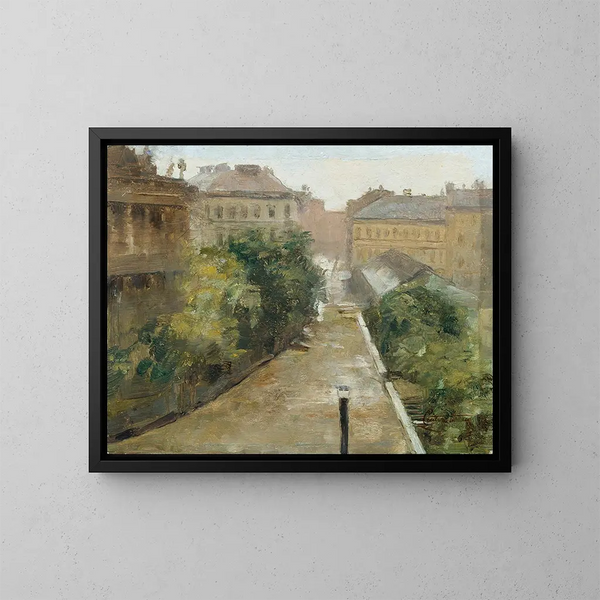 Vue depuis l'appartement de l'artiste sur le palais Coburg - Cecil van Haanen — indrammet kunstværk på væggen