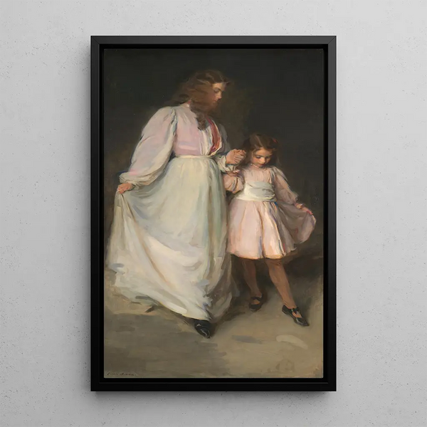 Reproduktion af maleriet Dorothea og Francesca - Cecilia Beaux