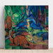 Reproduktion af maleriet Hjorte i skoven II - Franz Marc