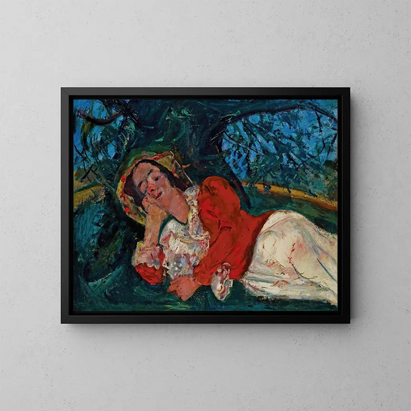 La sieste - Chaïm Soutine — indrammet kunstværk på væggen