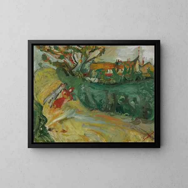 Promenade ved landsbyen - Chaïm Soutine — indrammet kunstværk på væggen