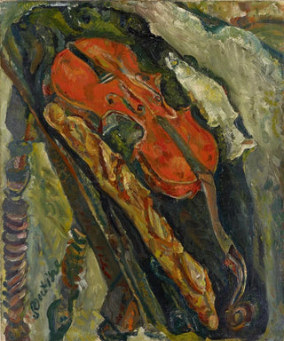 Cham Soutine - Still Life with Violin Bread and Fish.webp