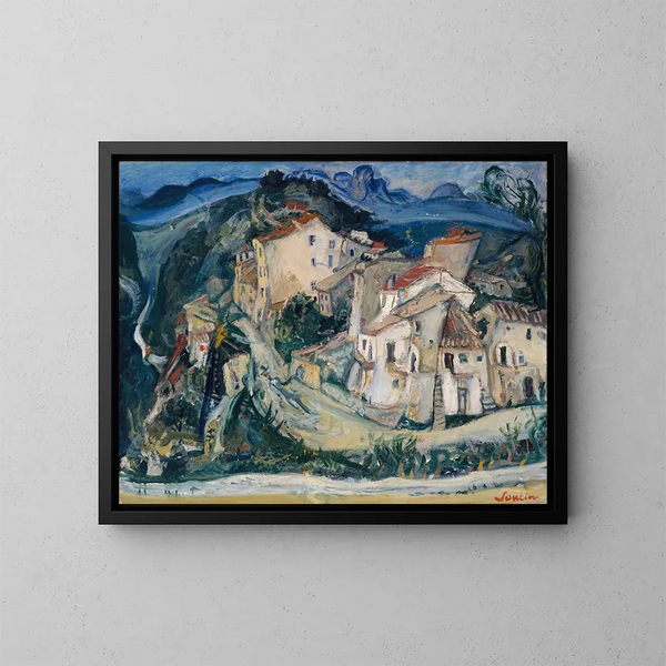 Vue de Cagnes - Chaïm Soutine — indrammet kunstværk på væggen