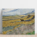 Reproduktion af maleriet Champ lukket med landmand - Vincent van Gogh