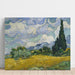 Reproduktion af maleriet af Mark med hvede og cypresser - Vincent van Gogh