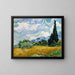 Reproduktion af maleriet af Mark med hvede og cypresser - Vincent van Gogh