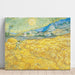 Reproduktion af maleriet Vincent van Gogh - Kunsttryk af et hvedemarker bag Saint-Paul Hospitalet med en høstmaskine